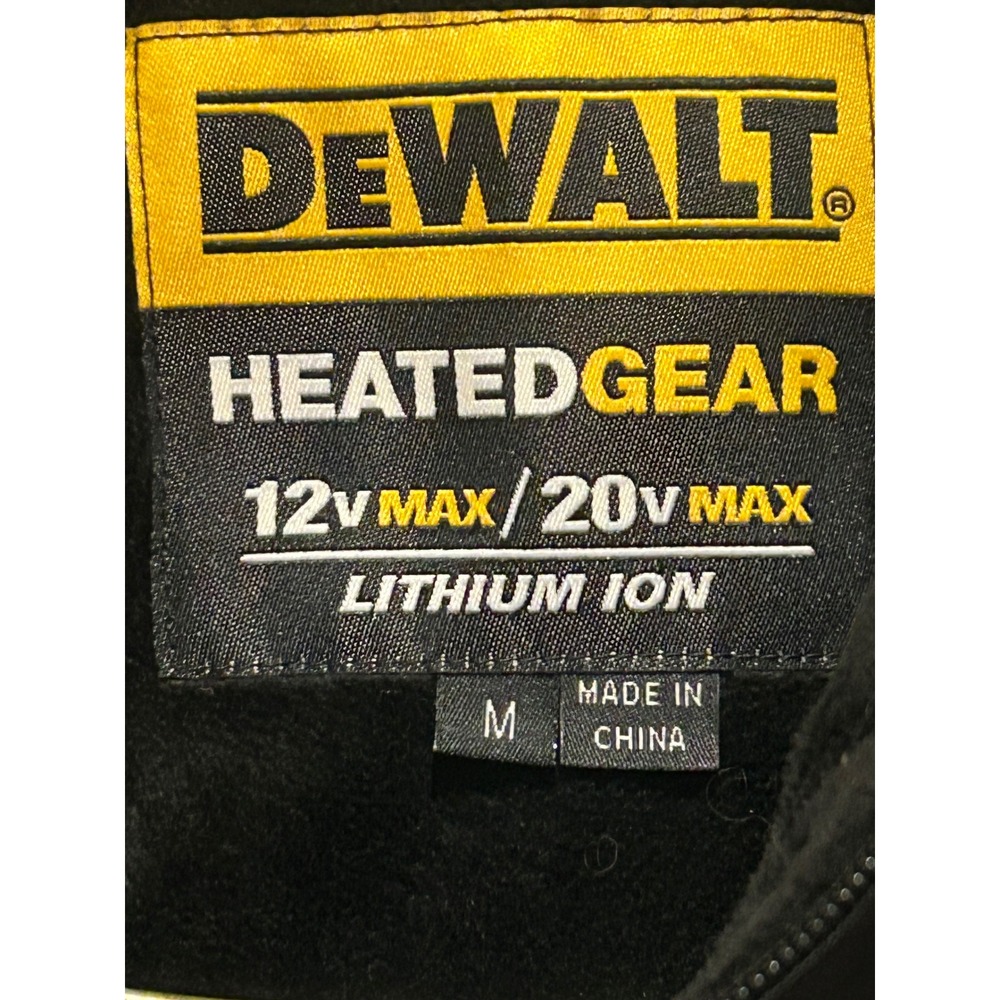 DeWalt Heated Gear Jacket Black Gray Softshell 12V/20V MAX Lithium Ion Medium - Picture 3 of 8